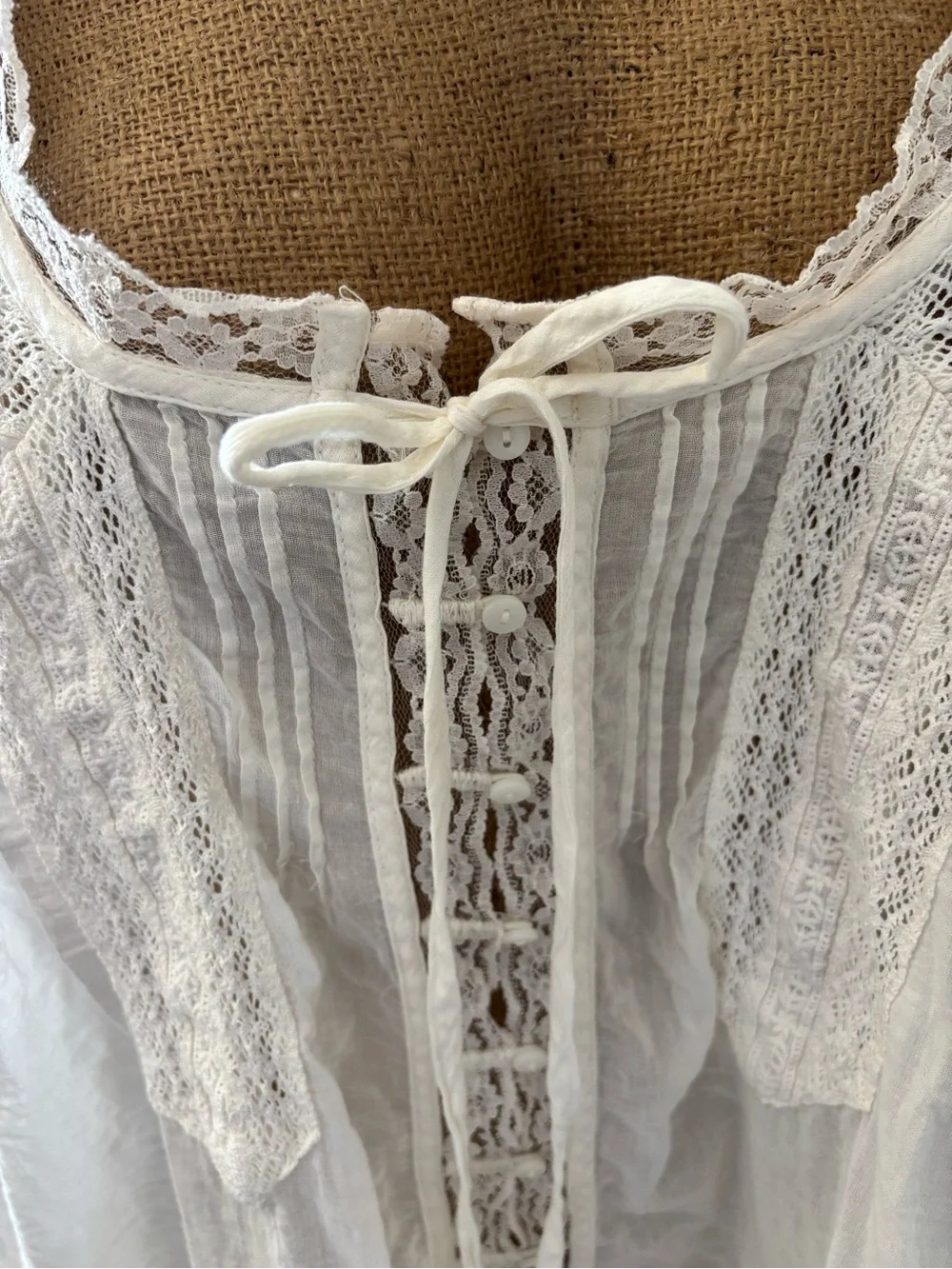 Free People sheer ivory